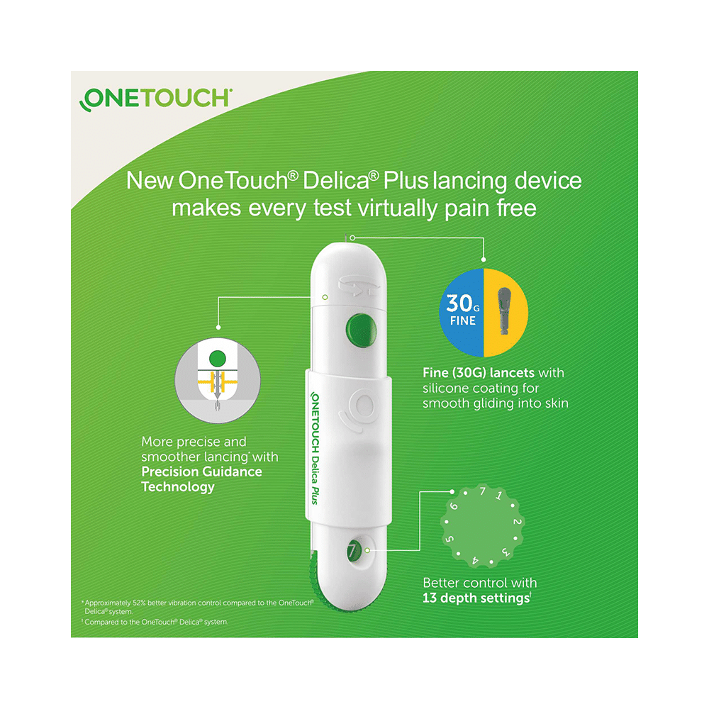 Combo of 2 Pack of OneTouch Select Plus Test Strip (50 Each) & 4 Pack of OneTouch Delica Plus Lancet (25 Each) - Image 6