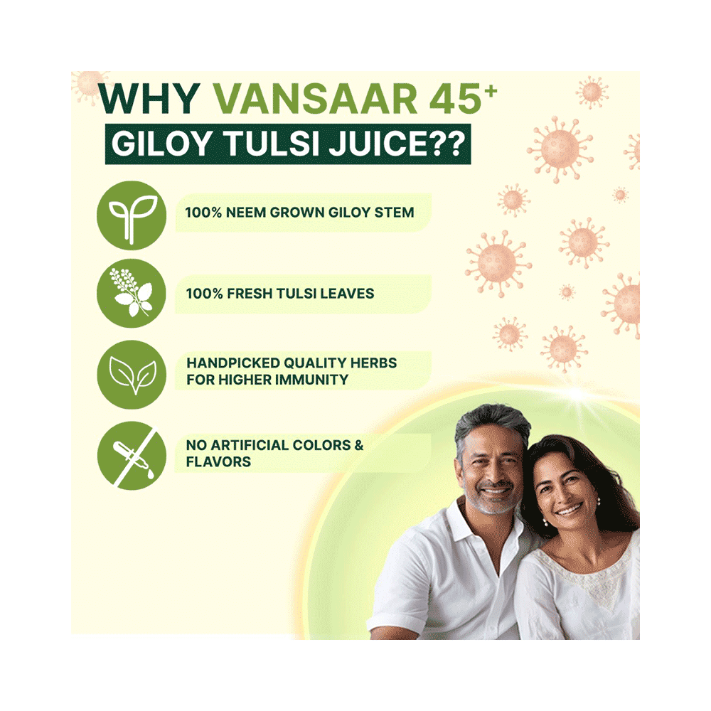 Vansaar Giloy Tulsi Juice for Immunity | Manages Common Cold, Cough & Detoxification - Image 7