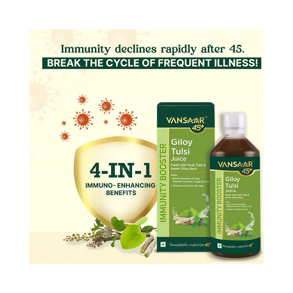Vansaar Giloy Tulsi Juice for Immunity | Manages Common Cold, Cough & Detoxification - Image 4