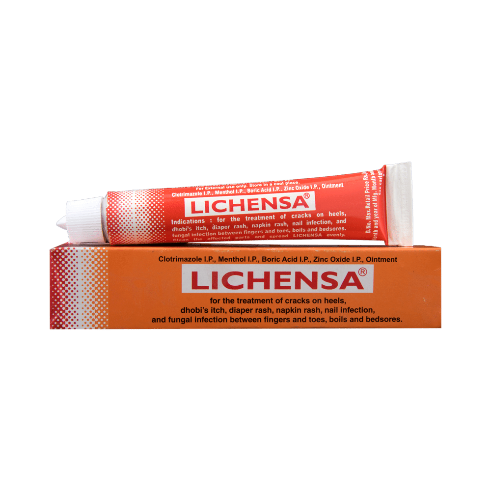 Lichensa Ointment for Cracked Heels, Diaper/ Napkin Rash, Nail & Fungal Infection