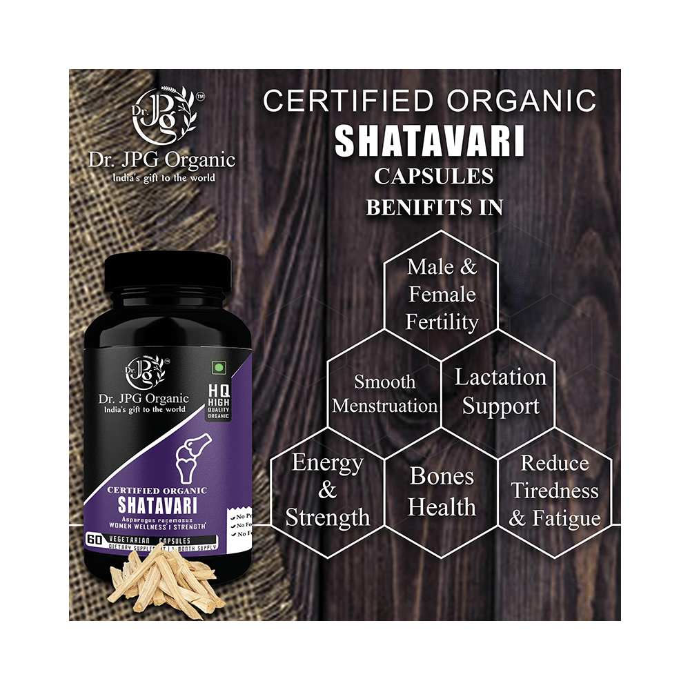 Dr. JPG Organic Shatavari Vegetarian Capsule - Image 4
