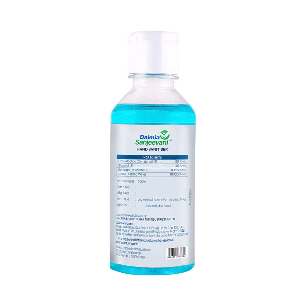 Dalmia Sanjeevani Light Blue Hand Sanitiser - Image 2