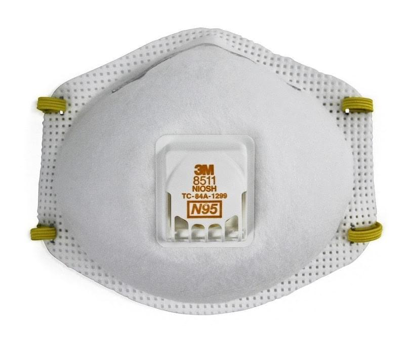 3M N95 8511 Respirator Mask White - Image 1