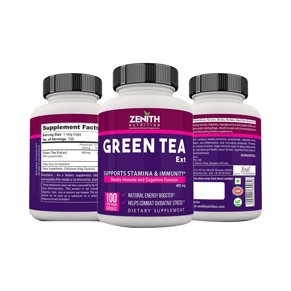 Zenith Nutrition Green Tea Extract 400mg Capsule - Image 4