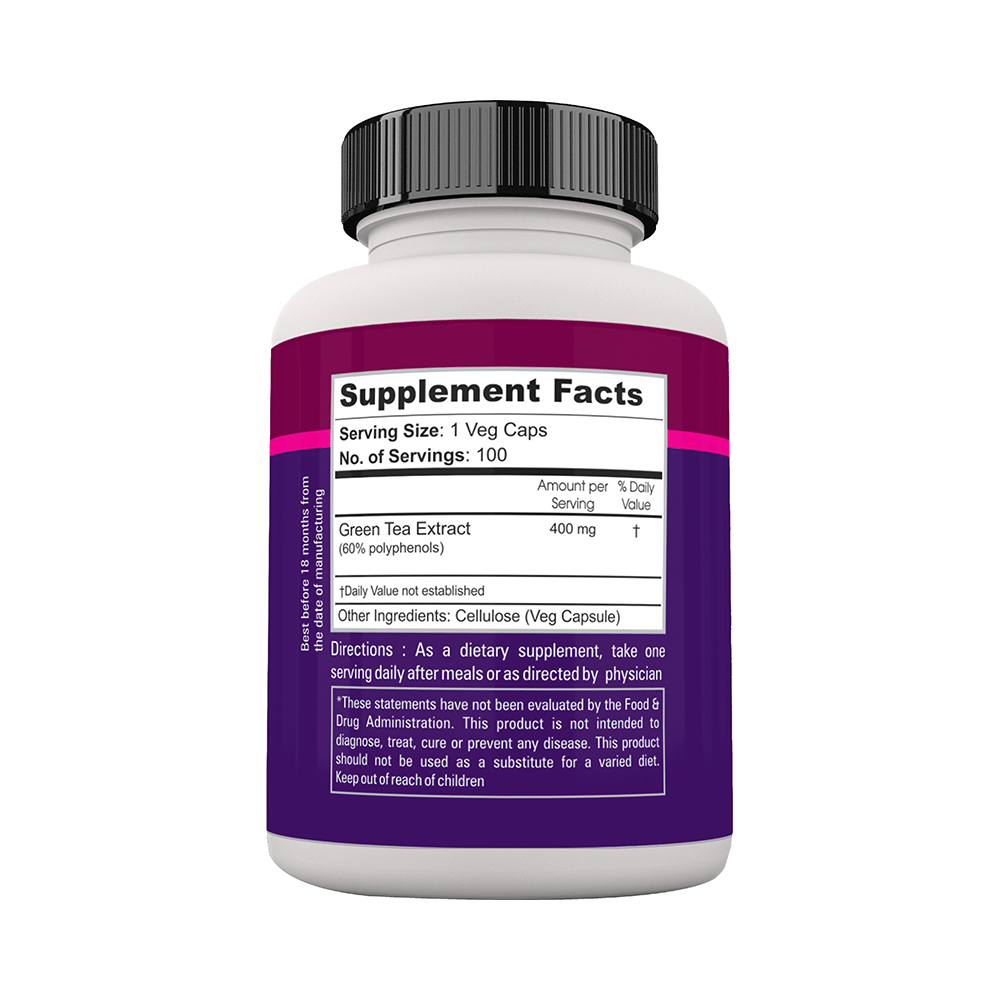 Zenith Nutrition Green Tea Extract 400mg Capsule - Image 2