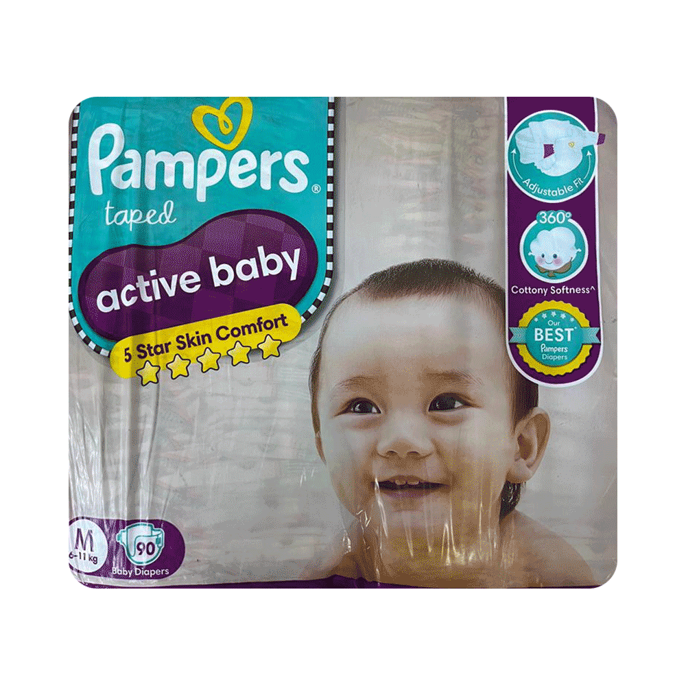 Pampers Taped Active Baby Diaper Medium