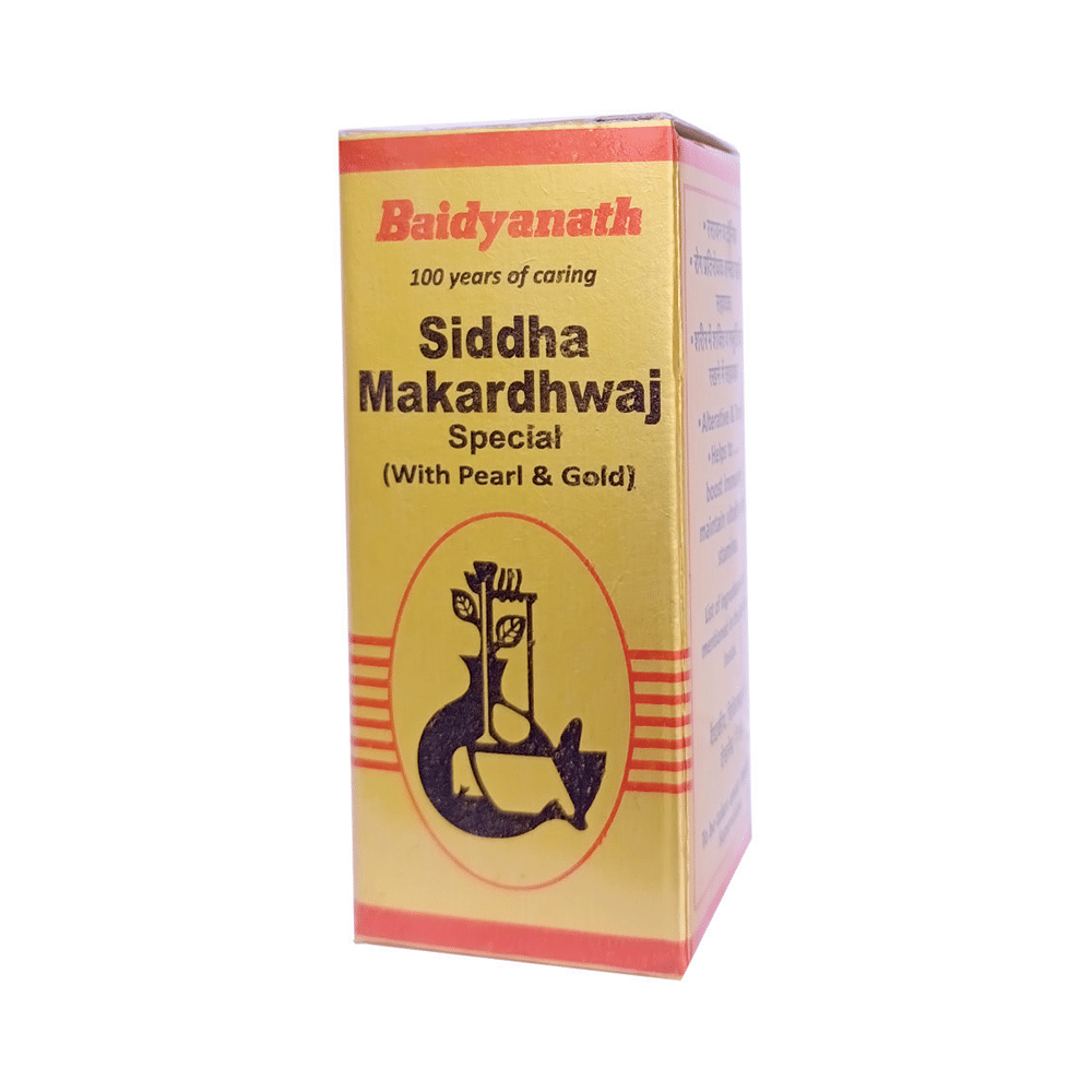 Baidyanath (Nagpur) Siddha Makardhwaj Special (with Pearl & Gold) | For Immunity. Vitality & Stamina - Image 1