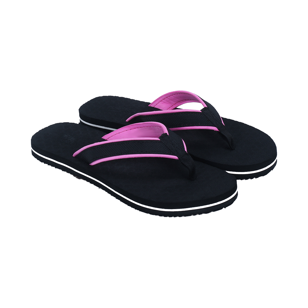 Doctor Extra Soft D 3 Women's Slippers with Bounce Back Technology Orthopaedic and Diabetic MCR Anti-skid Cushion Comfort Black Pink 8 - Image 2