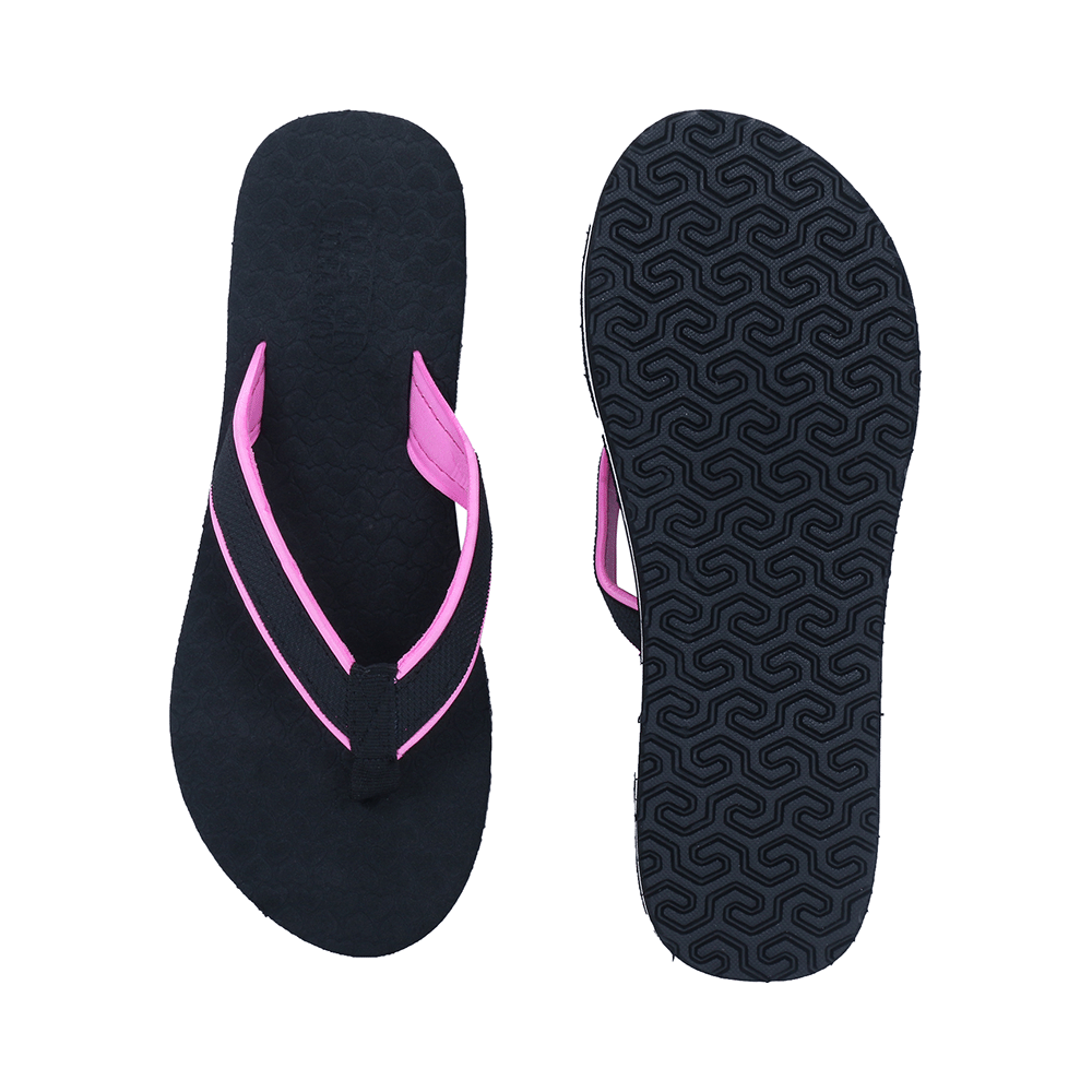 Doctor Extra Soft D 3 Women's Slippers with Bounce Back Technology Orthopaedic and Diabetic MCR Anti-skid Cushion Comfort Black Pink 8 - Image 3