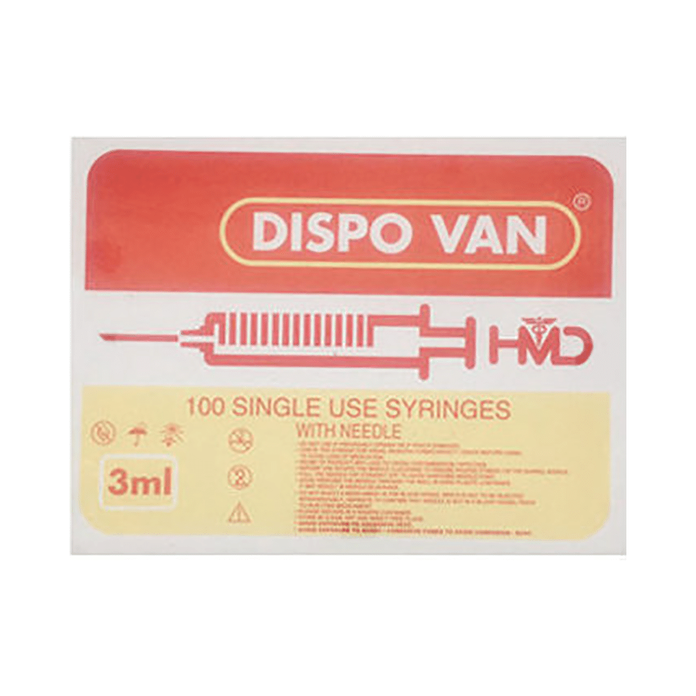 Dispovan Syringe 3ml with Needle 24G