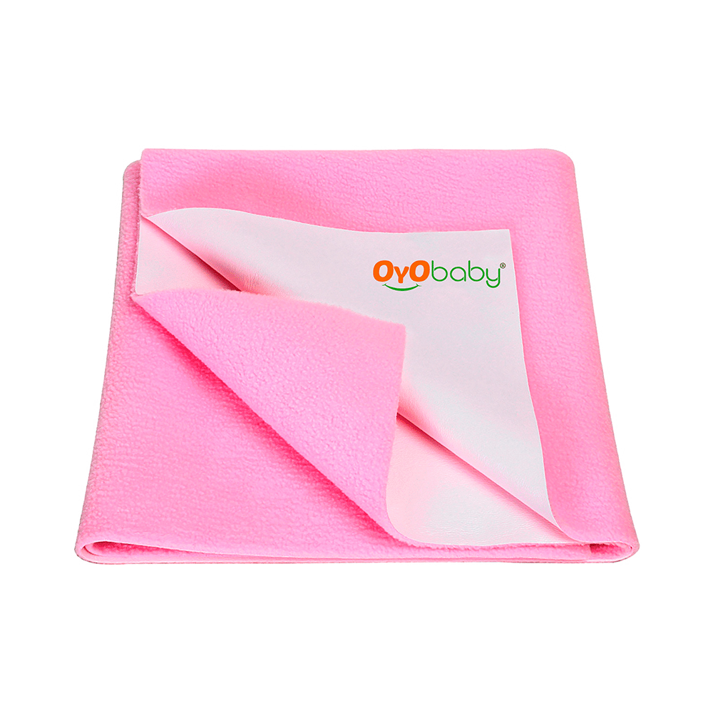 Oyo Baby Waterproof Bed Protector Baby Dry Sheet XL Pink - Image 1