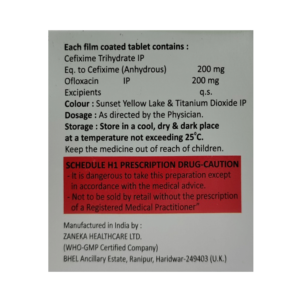 Advixime OF 200mg/200mg Tablet - Image 2