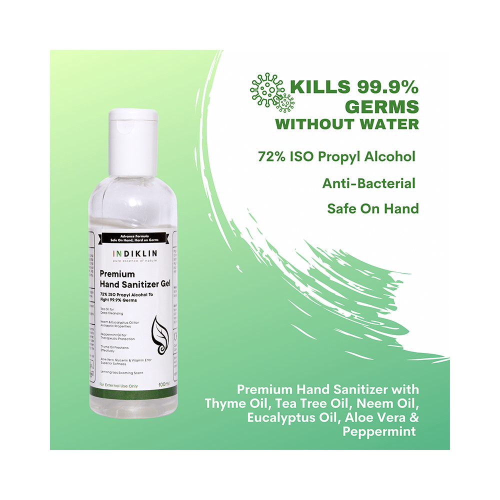 Indiklin Premium Hand Sanitizer Gel (100ml Each) Lemongrass - Image 3
