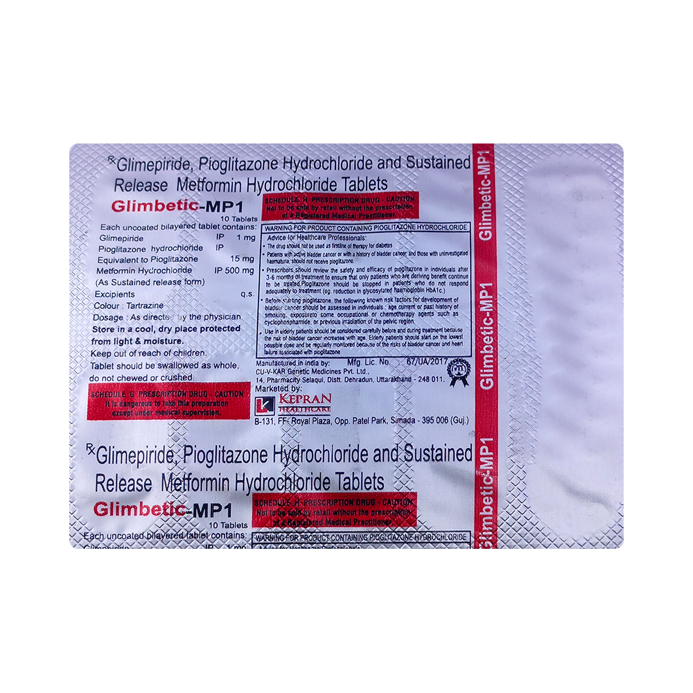 Glimbetic-MP1 Tablet SR - Image 3