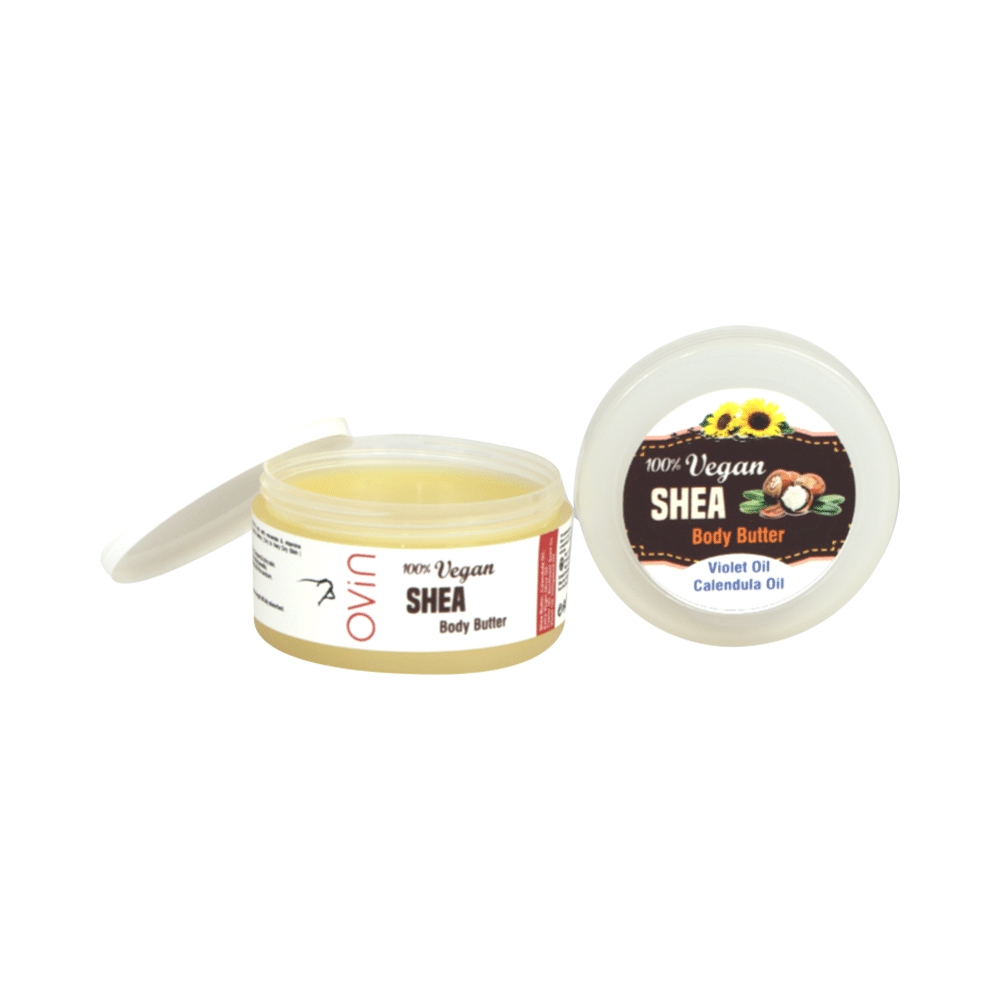Ovin 100% Vegan Body Butter with Shea Butter, Calendula, Olive Oil for Deep Moisturization, Stretch Marks & Dry Skin Cream - Image 2