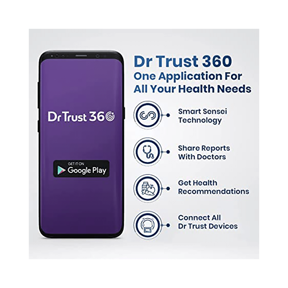 Dr Trust USA Gold Standard Blood Glucose Monitoring System Glucometer with 60 Test Strip - Image 3