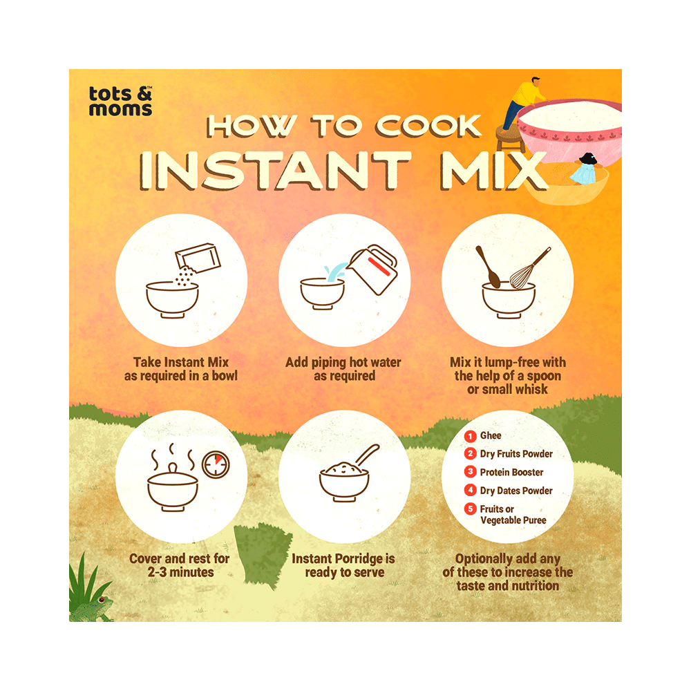 Tots and Moms Organic Instant Mix 8 Month+ Ragi Dates & Almond - Image 6