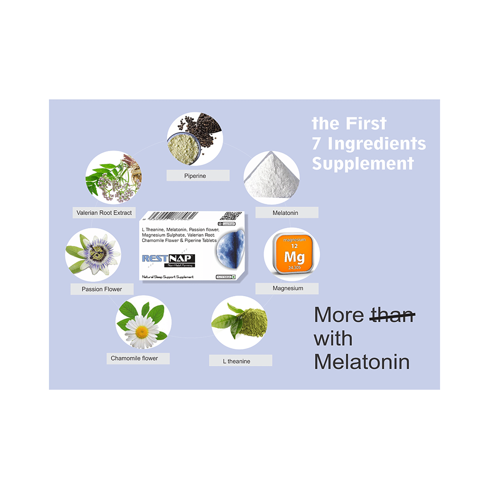 Rest Nap Chewable Sleeping care | Melatonin, Ashwagandha, Chamomile, Passion Flower Deep Sleep Tablet - Image 4