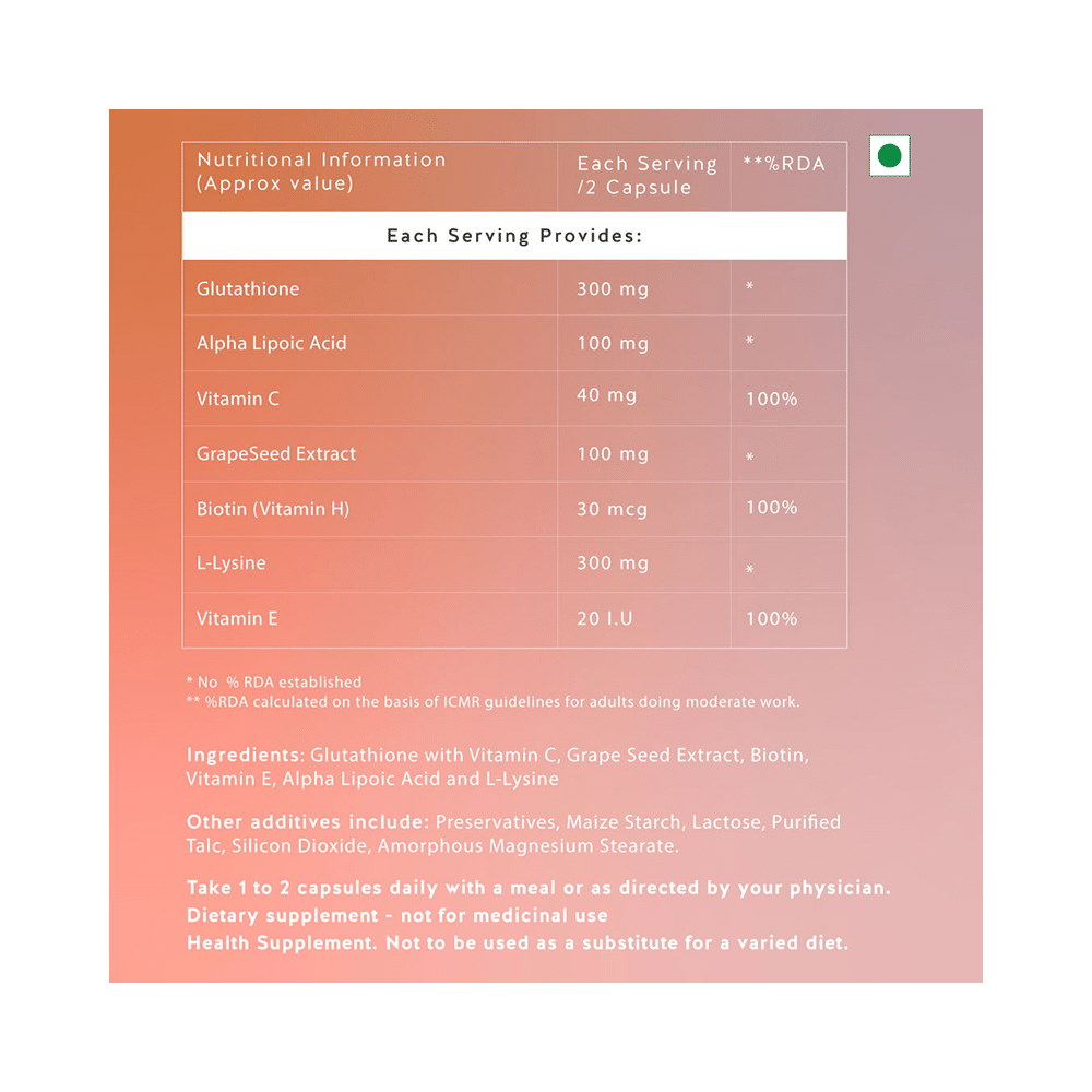 Vesca Glutathione Vegetarian Capsule - Image 3