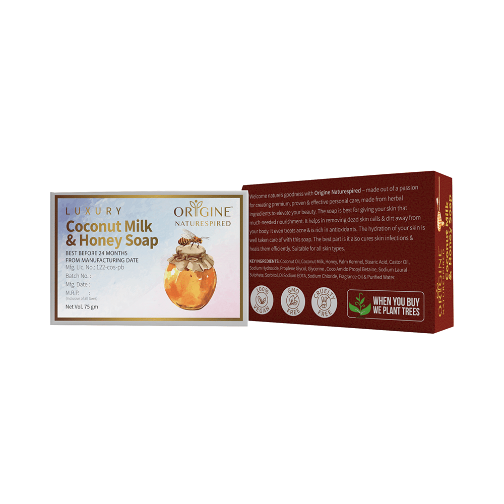 Origine Naturespired Luxury Soap (75gm Each) Coconut Milk & Honey - Image 2
