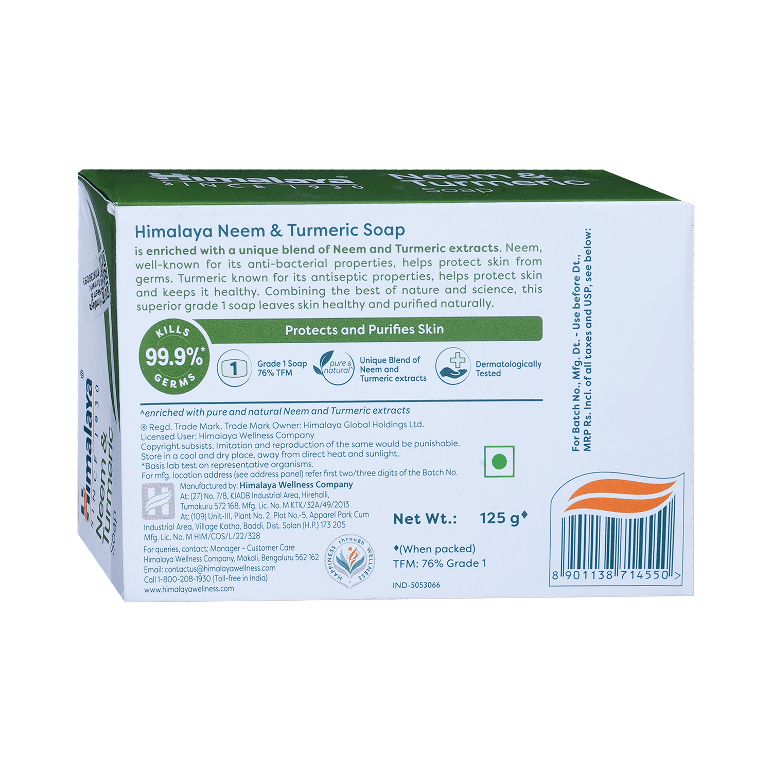 Himalaya Neem & Turmeric Soap | Pure & Natural | Protects & Purifies Skin - Image 3