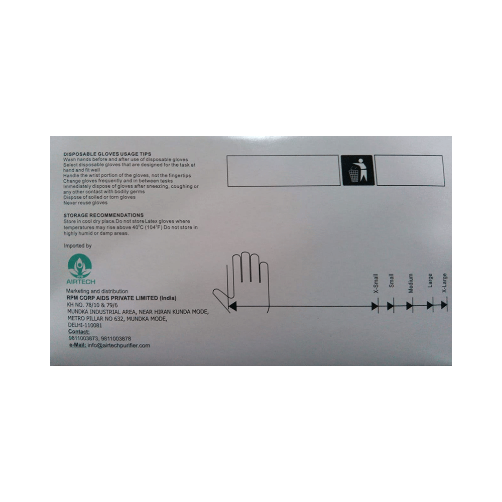 RPM Airtech Nitrile Disposable Gloves Large - Image 2