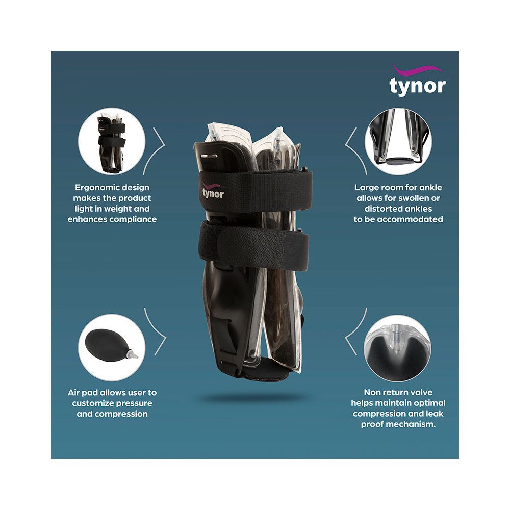 Tynor D 40 Air Ankle Splint Universal Grey - Image 3