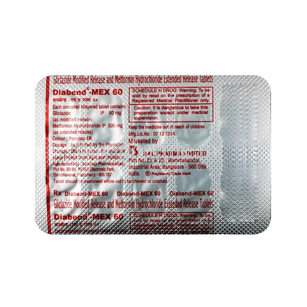 Diabend-MEX 60 Tablet ER - Image 4