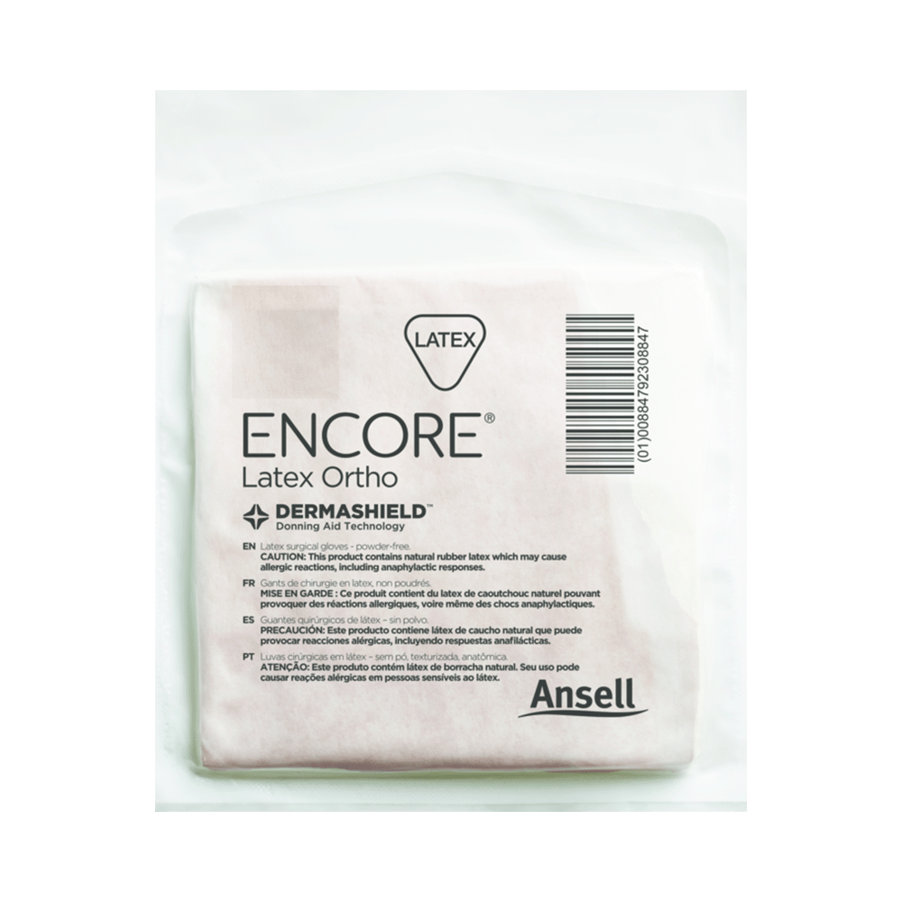 Ansell Encore Latex Ortho Powder Free Surgical Glove 7.5 - Image 2