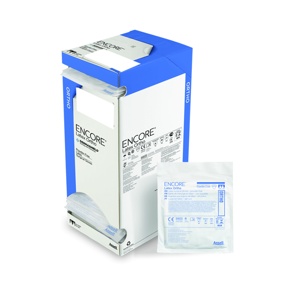 Ansell Encore Latex Ortho Powder Free Surgical Glove 7.5 - Image 1