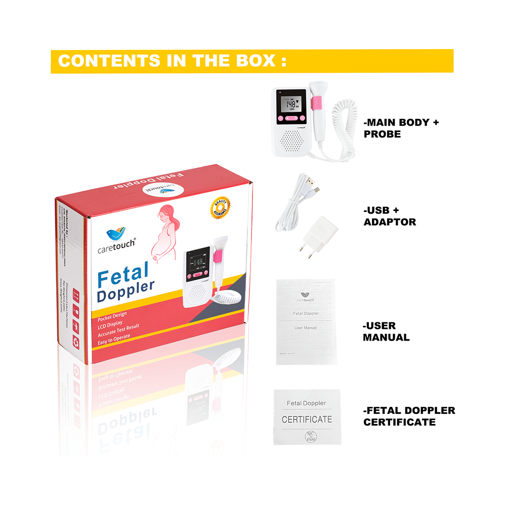 Caretouch Professional Portable Parental Baby Heartrate Detection Monitor Fetal Doppler - Image 7