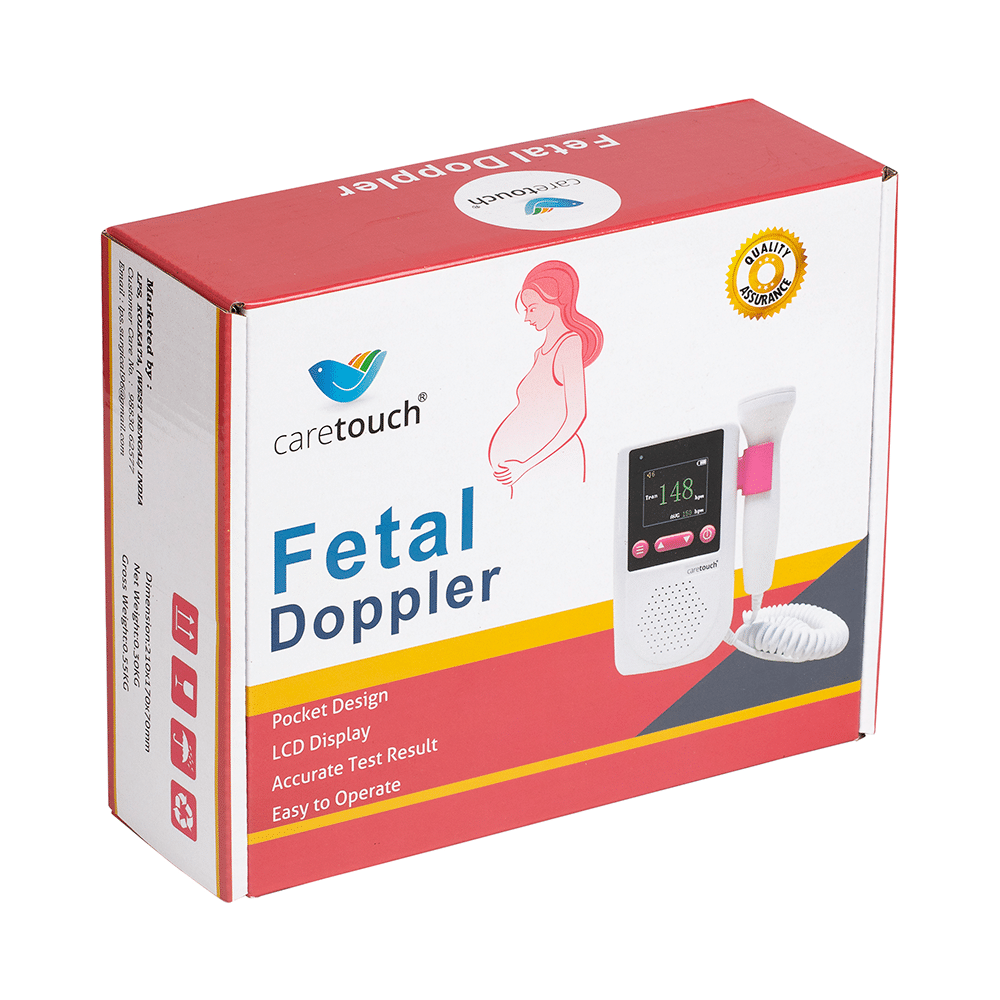 Caretouch Professional Portable Parental Baby Heartrate Detection Monitor Fetal Doppler - Image 4