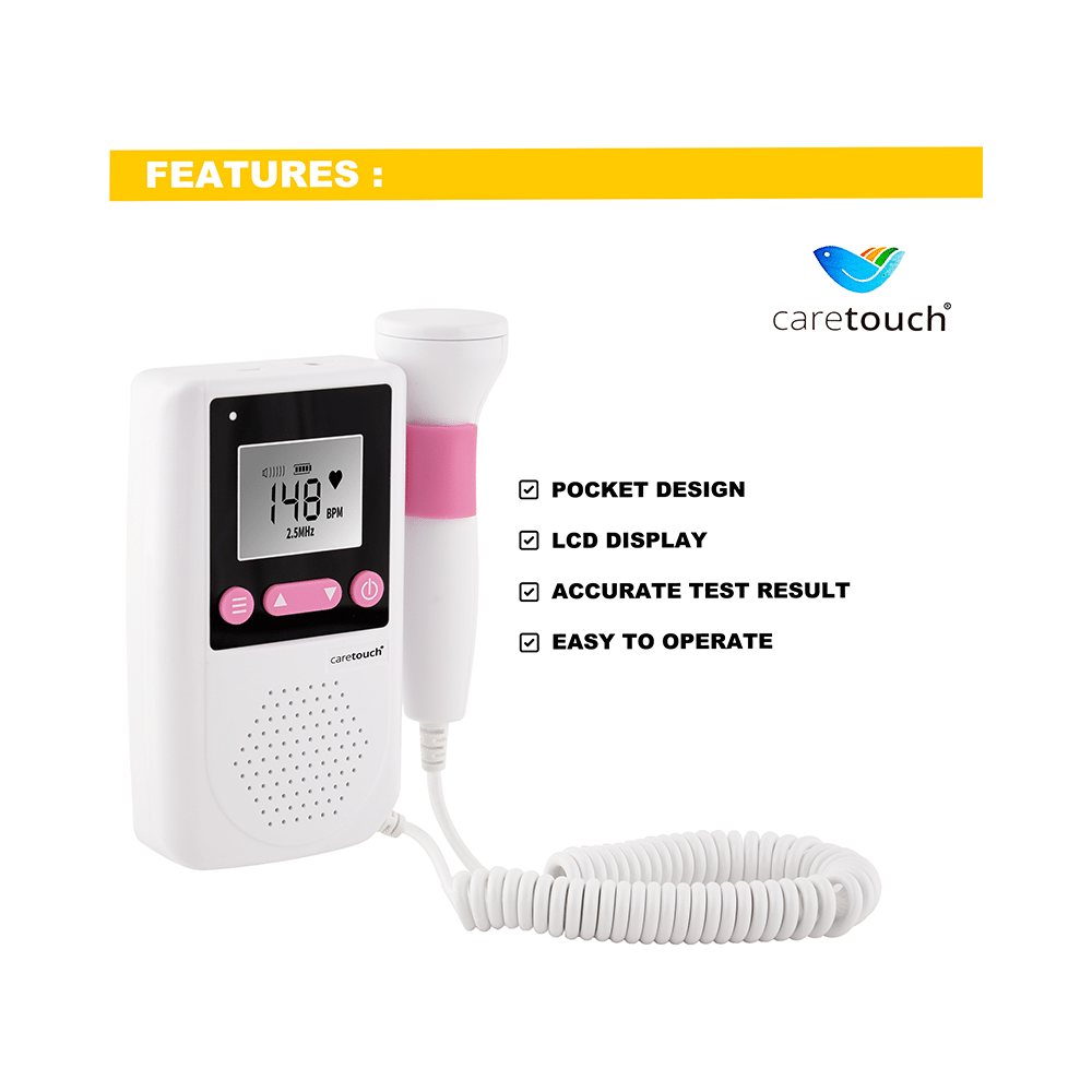 Caretouch Professional Portable Parental Baby Heartrate Detection Monitor Fetal Doppler - Image 6