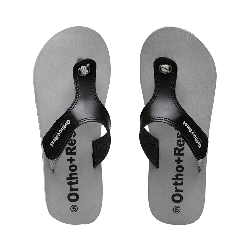 Ortho + Rest L700 Extra Soft Flip Flop Orthopedic Slippers for Women & Girls Grey 7 - Image 2
