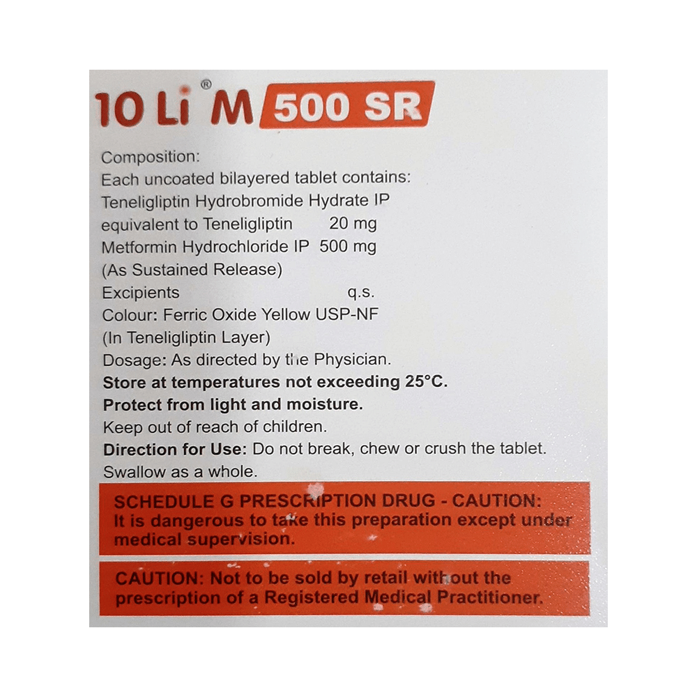 10 LI M 500 SR Tablet - Image 2