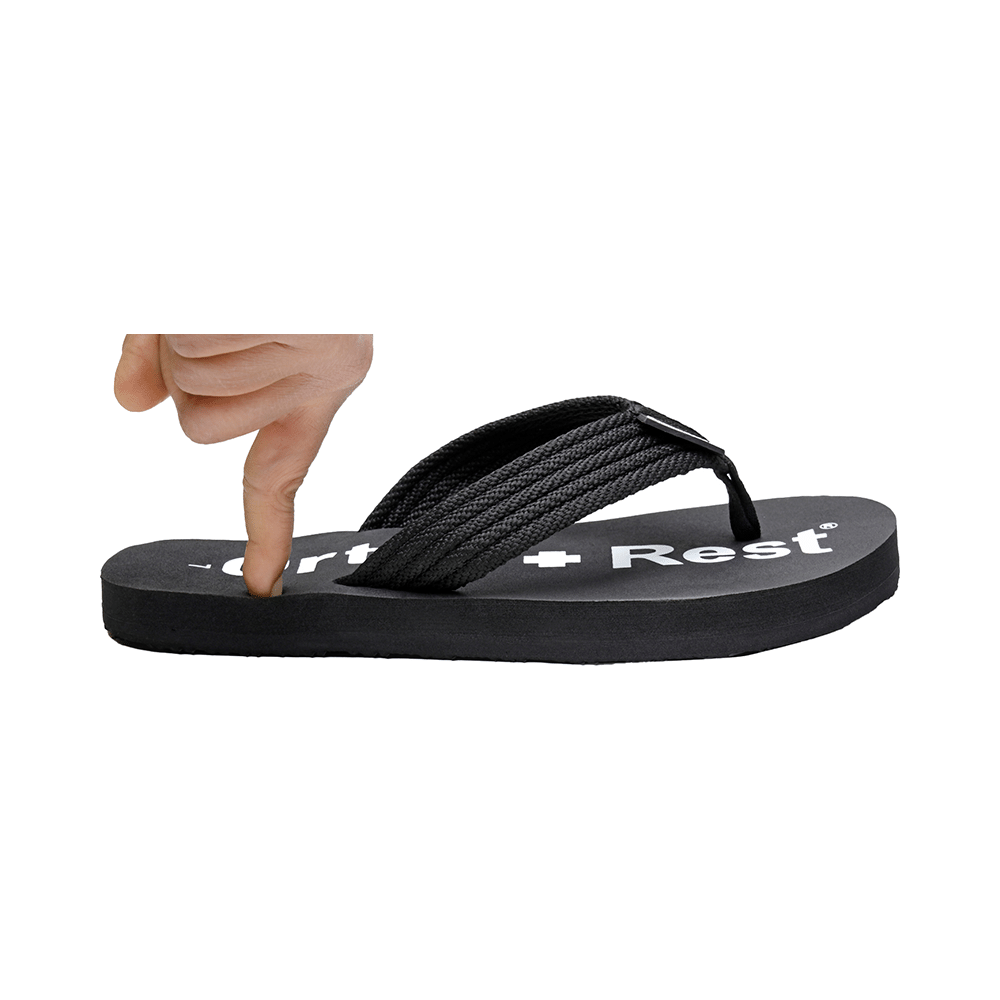 Ortho + Rest Extra Soft Men Slipper Orthopedic For Home Daily Use Slippers Black 10 - Image 3