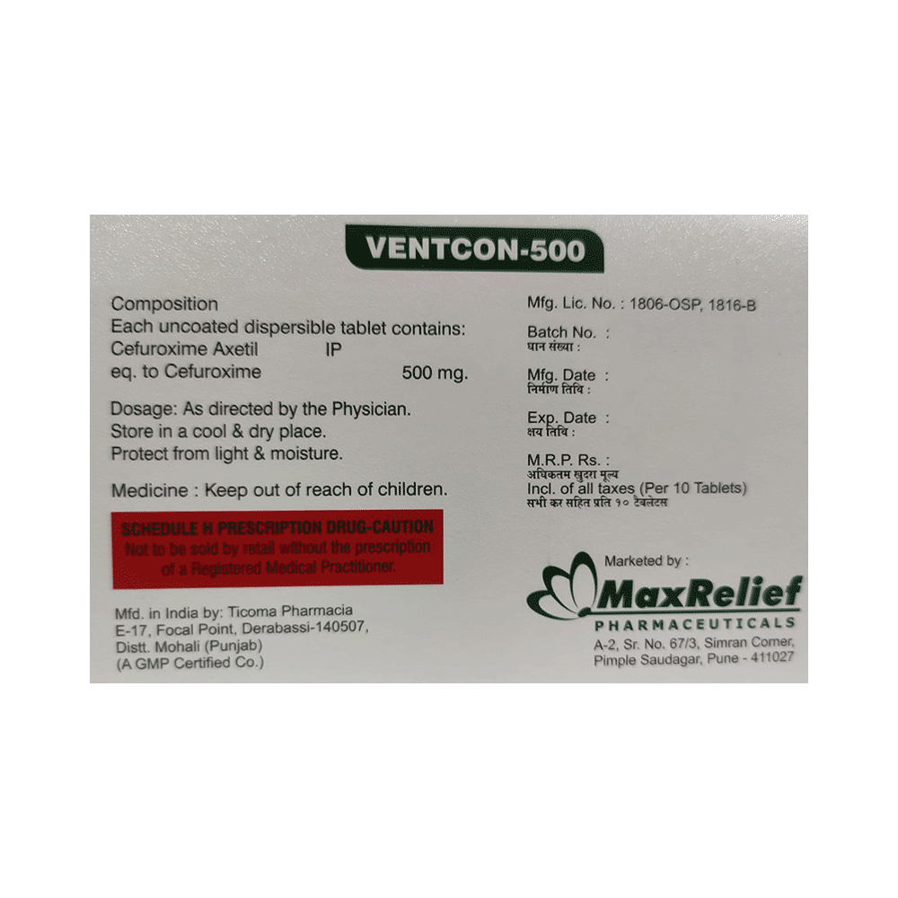 Ventcon 500 Tablet DT - Image 2