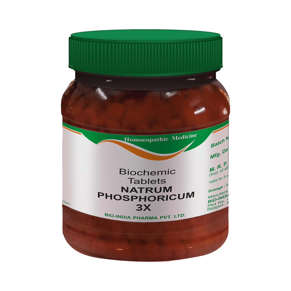 Bio India Natrum Phosphoricum Biochemic Tablet 3X - Image 1