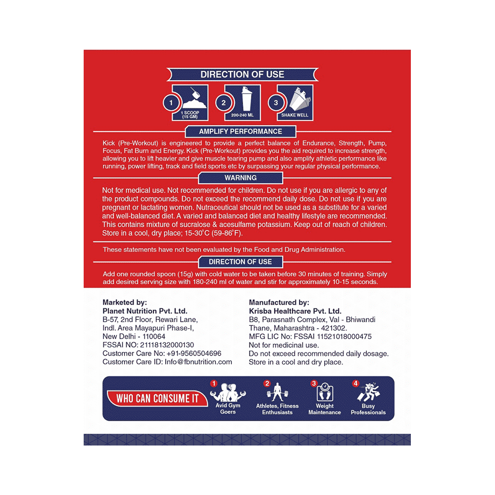 Fitness Buzz Nutrition Kick Powder Mix Fruit - Image 3