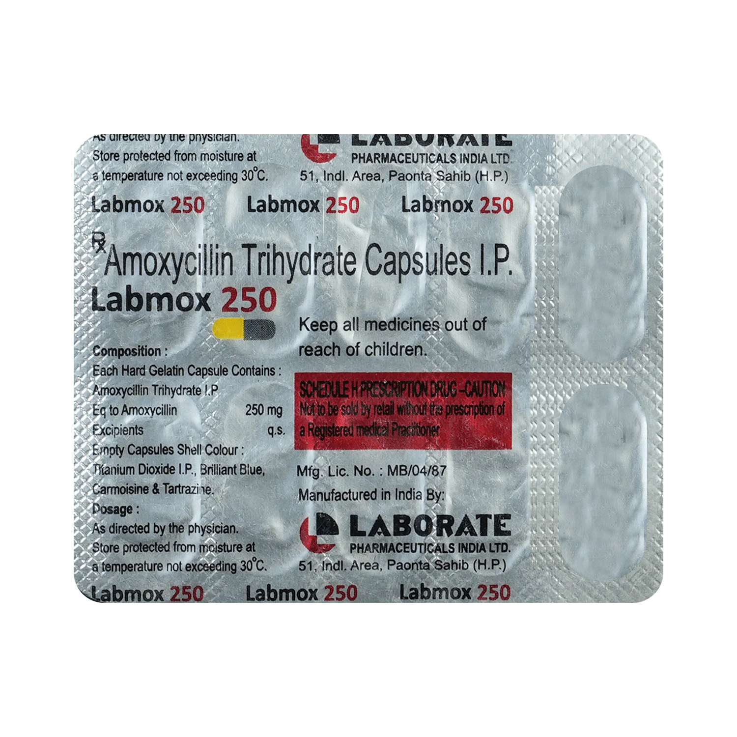 Labmox 250mg Capsule - Image 3