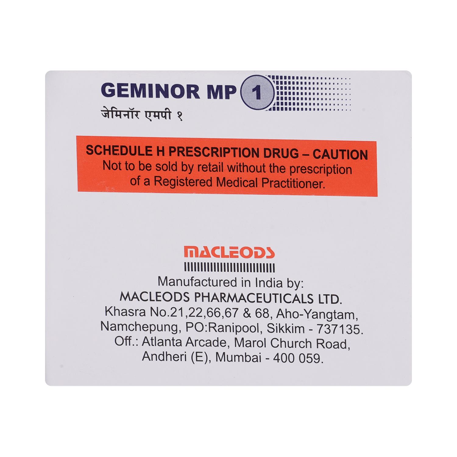 Geminor MP 1 Tablet SR - Image 5
