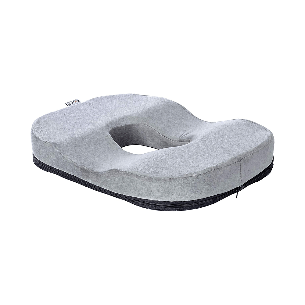 Fovera Orthopedic Donut Seat Velour Grey Large Cushion - Image 2