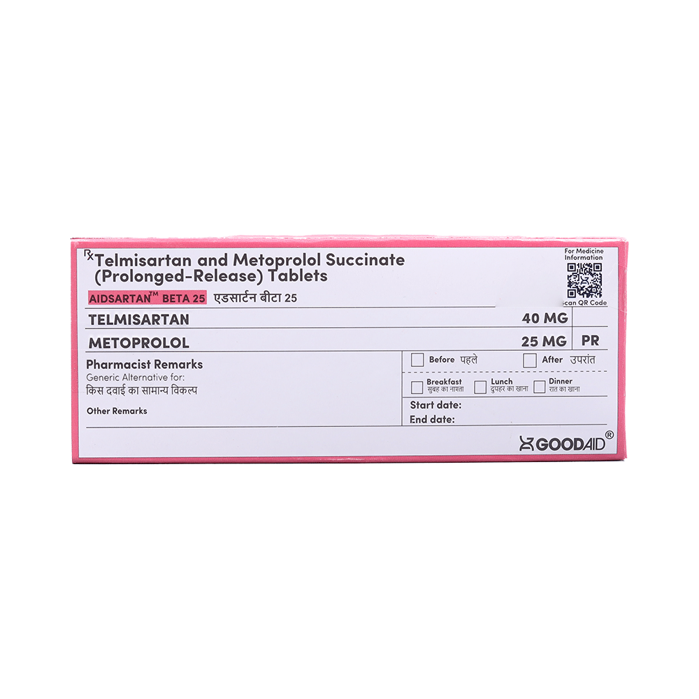 Aidsartan Beta 25 Tablet PR - Image 1
