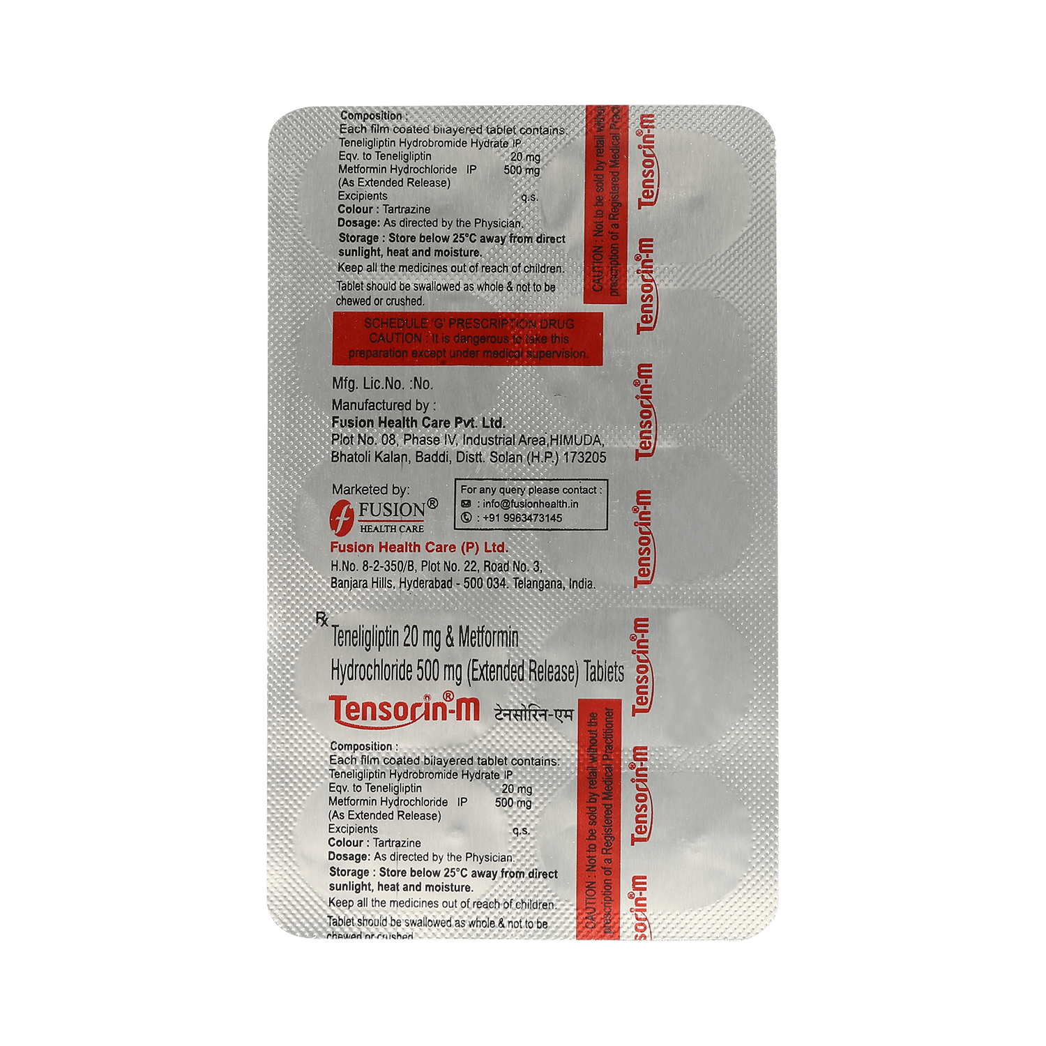 Tensorin M 500mg/20mg Tablet - Image 6