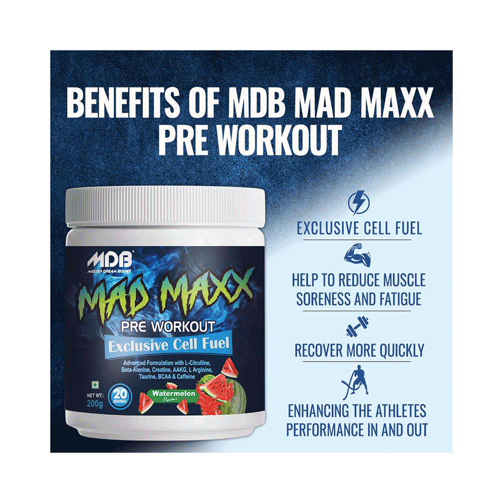 Master Dream Bodies Mad Maxx(200gm Each) Powder Watermelon - Image 5