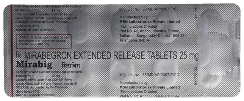Mirabig 25mg Tablet ER
