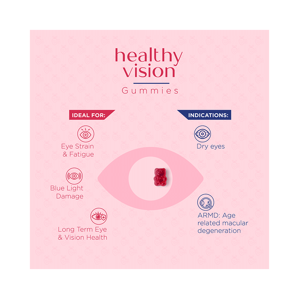 Ayuray Organics Healthy Vision Gummies (30 Each) Strawberry - Image 5