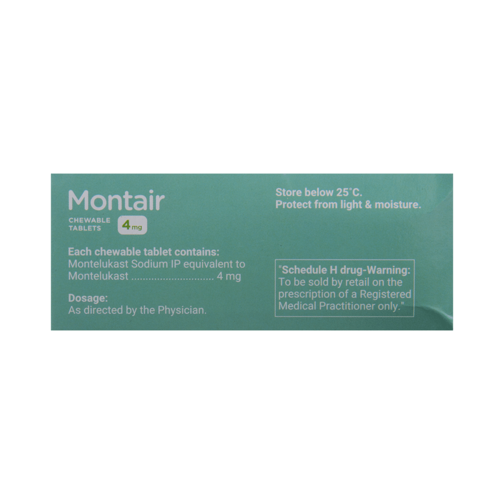 Montair 4mg Chewable Tablet - Image 3