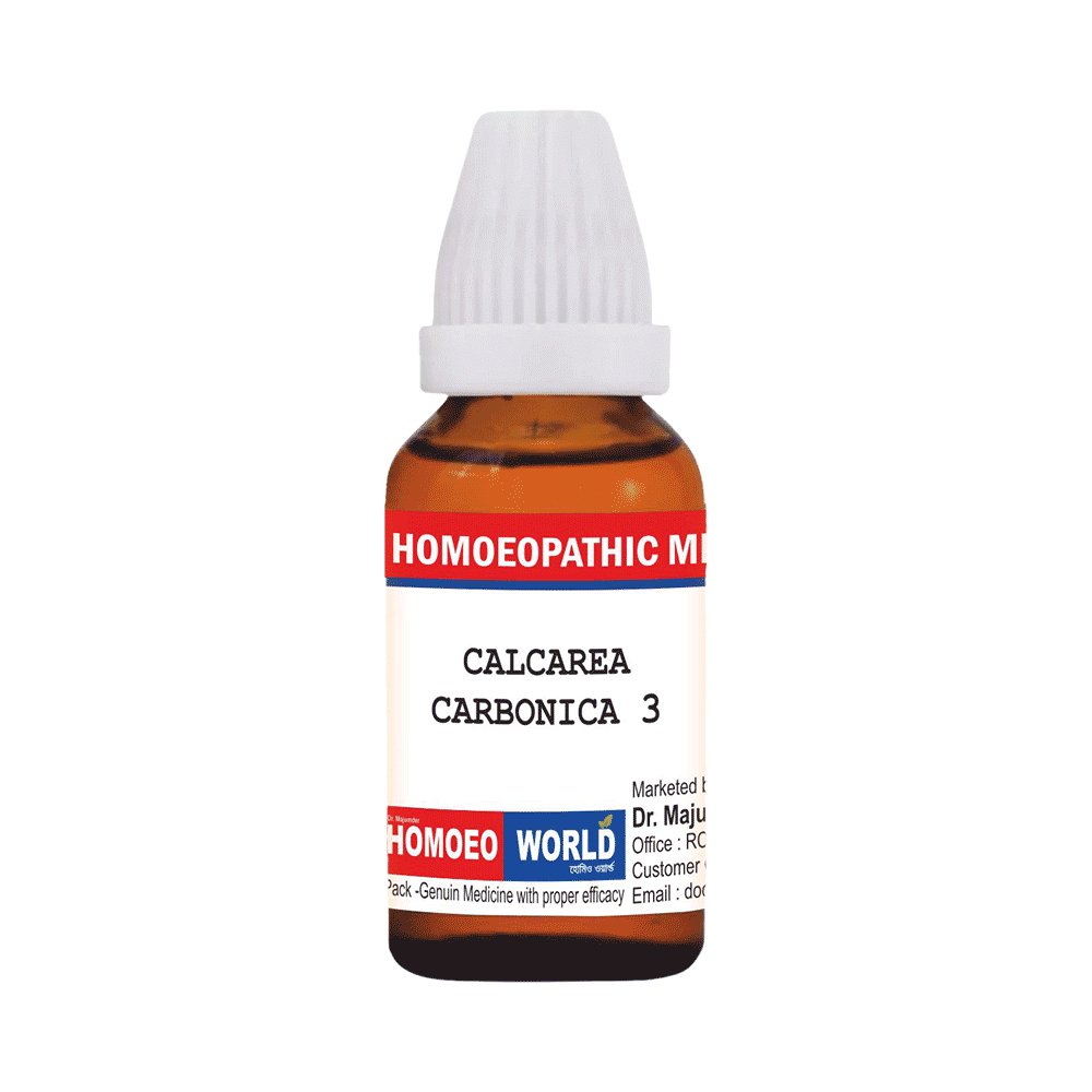 Dr. Majumder Homeo World Calcarea Carbonica Dilution (30ml Each) 3 CH - Image 1