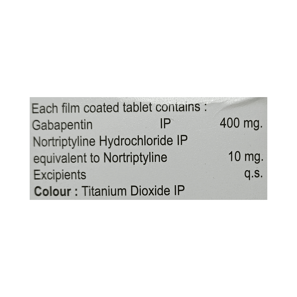 Gabavate NT 400mg/10mg Tablet - Image 2